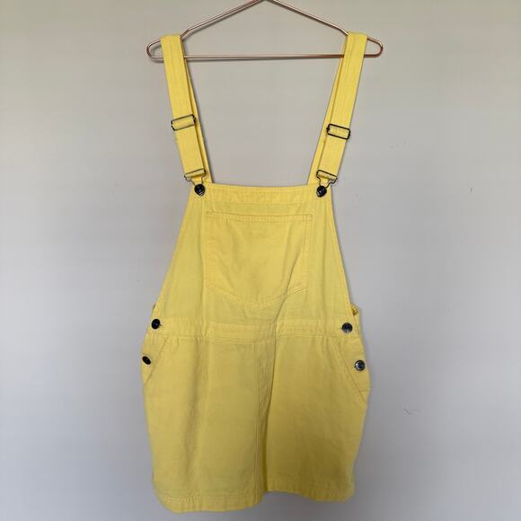 BDG Urban Outfitters Utility Overall Skirt Large Yellow Canvas Country Outdoor - Picture 2 of 5